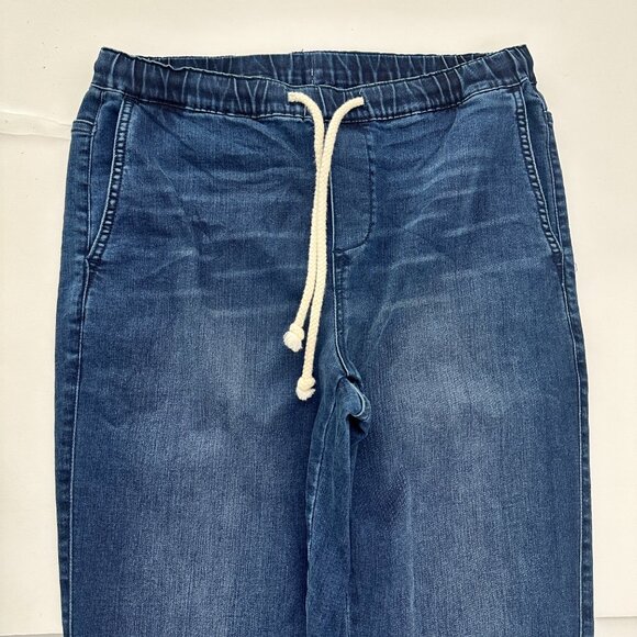 Buffalo by David Bitton Pull On Drawstring Straight Crop Womens size 8 Blue Jean - Picture 2 of 5